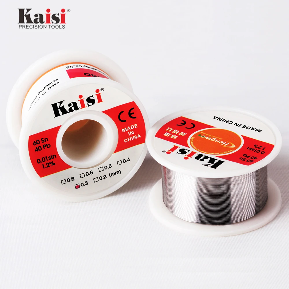 Kaisi Flux 1.2% Rosin Core Tin Lead Solder Wire Sn60 / Pb40  Soldering Supplies 0.3 / 0.4/ 0.5 / 0.6mm Optional