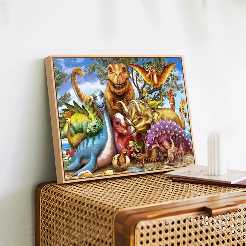 5D DIY Embroidery Diamond Painting Dinosaur Full Square New Arrival Animal Diamond Painting Mosaic Cross Stitch Handmade Gift