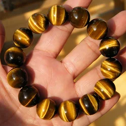 8mm Natural Stone Buddha Bracelet Brown Tiger Eyes Beads Bracelet For Men Women Healing Bracelets Jewelry