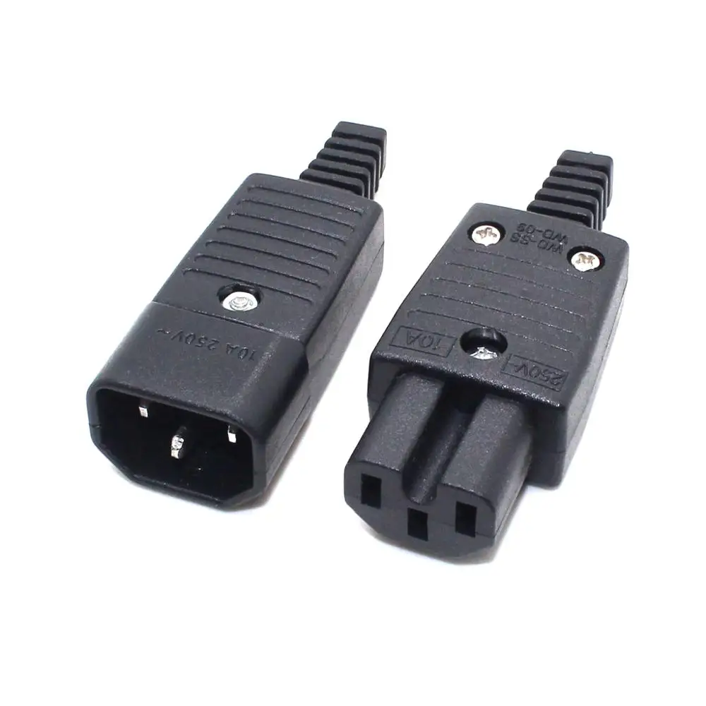 IEC320 C14 C15 AC PDU/UPS Wired Power Outlet Socket Cable Assemble Install Electrical Panel Receptacle AC Socket 250V 10A