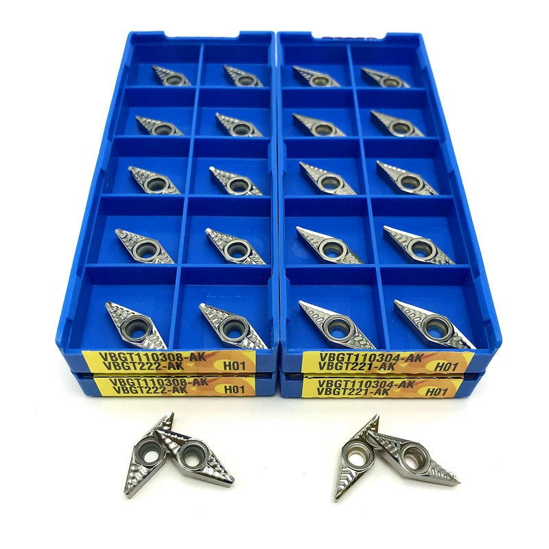 • VBGT110304 AK AK H01 inserto in alluminio utensile per tornitura interna inserto per tornitura di alta qualità utensili per tornio CNC