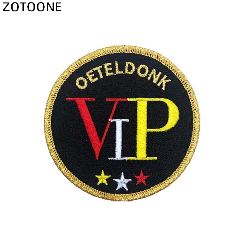 ZOTOONE Iron on Patches Oetel donk Embroidered Frog Carnival for Netherland Patches for Clothing Stripes Stickers DIY Badges H