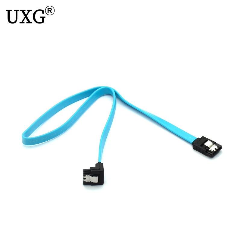 SATA Cable 3.0 to Hard Disk SSD adapter HDD cable Straight 90 Degree Sata 3.0 Cable for Asus MSI Gigabyte Motherboard Cable Blue