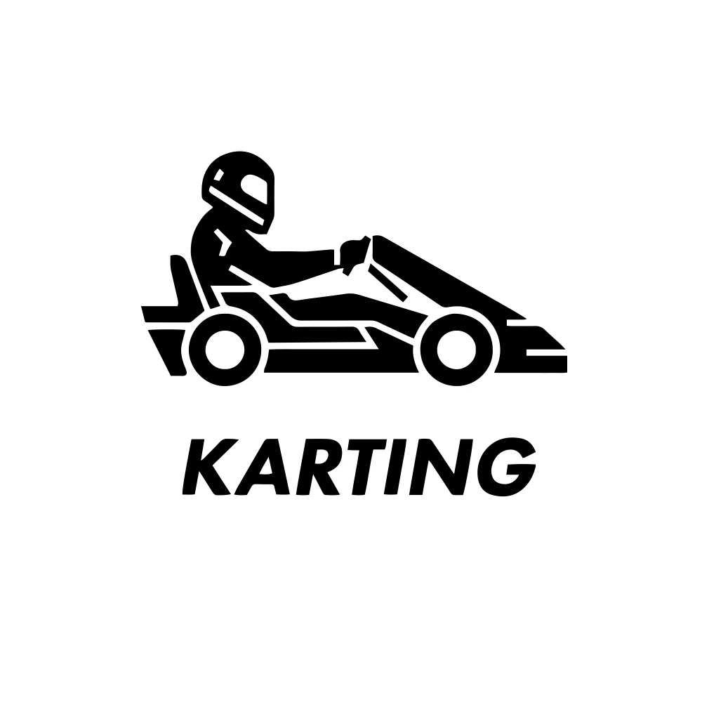 Creative Car Sticker Cool Design Karting Car Decal Personality Waterproof Accessories KK Vinyl Decal 12cm*14cm