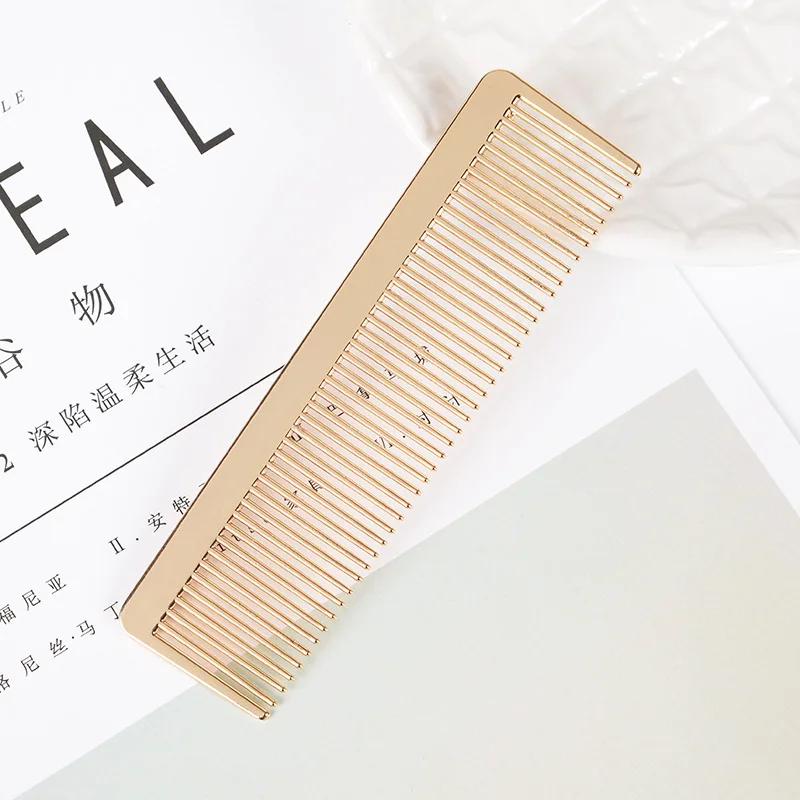 Oro pettine minimalista design in metallo pettine ins retro pettine
