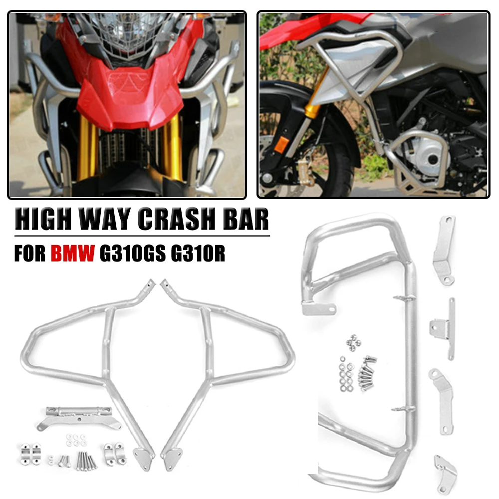 

Motorcycle Engine Guard Crash Bar Extension Bumper Sliders Fairing Protector For BMW G310GS G310R G 310 G310 GS R 2017-2020 2021