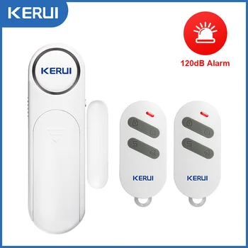 KERUI 무선 문짝 윈도우 센서 알람, 도난 방지 스마트 리모컨, 어린이 캐비닛 안전, 가정 보안, 300ft, 120dB 상품 이미지