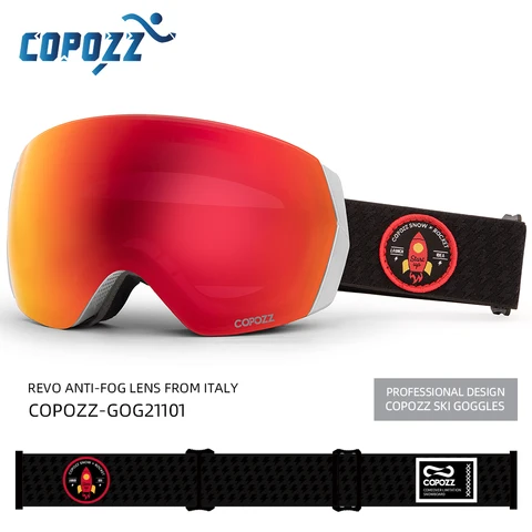 COPOZZ брендовые профессиональные лыжные очки, двухслойные противотуманные UV400, мужские и женские зимние очки для снегохода, спортивные очки для сноуборда