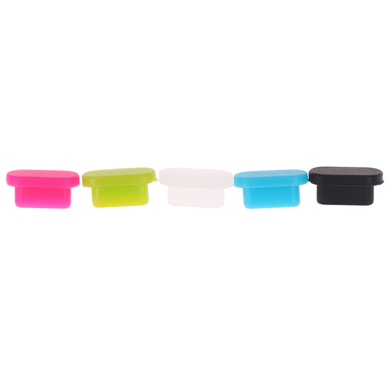 5Pcs Colorful Silicone Anti Dust Cover Stopper Dustproof Type-c Dust Plug