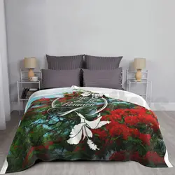 974 Reunion Island-Flamboyant & Hibiscus Blanket Fashion Custom 974 974 Reunion Island Reunion Creole