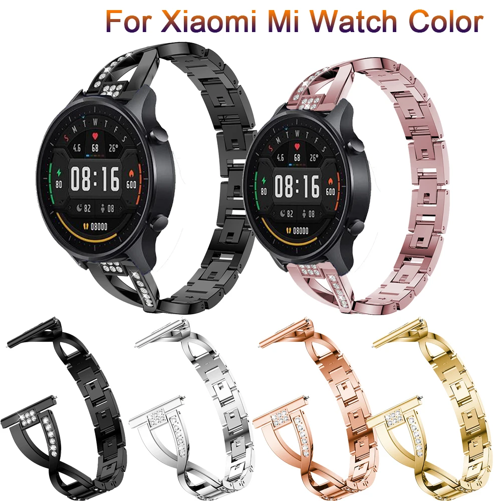 

Stainless Steel Metal Strap For Xiaomi Mi Watch Color Smart Watch Wrist Strap For Xiaomi Mi Watch Color sports edition Correa