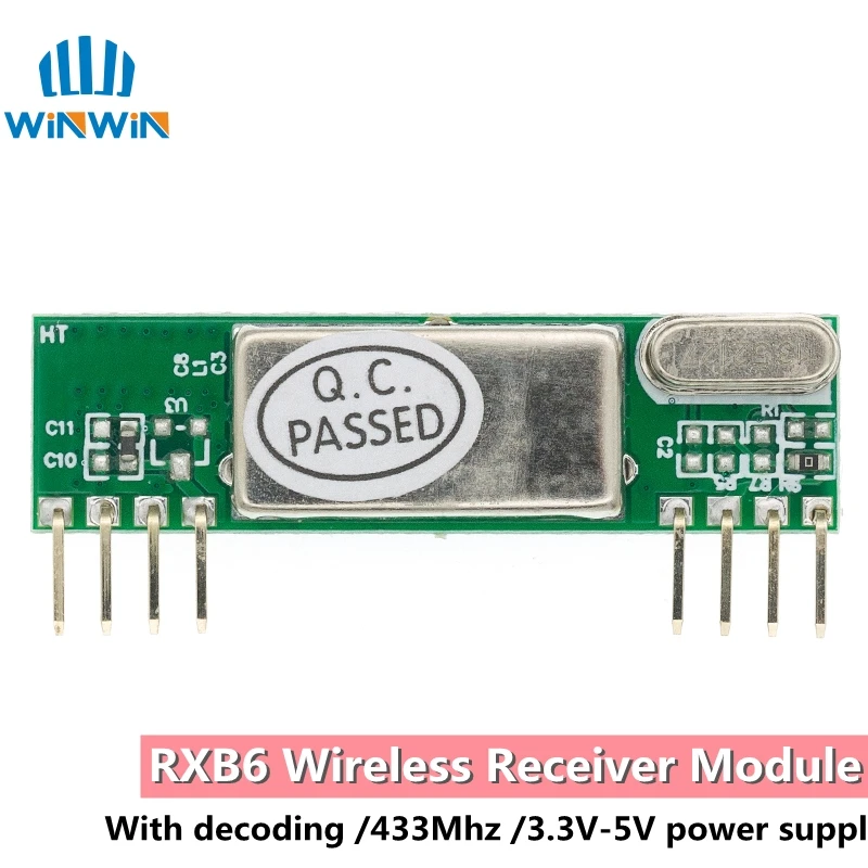 DC3V-5.5V RXB6 433Mhz RF Superheterodyne Wireless Receiver Module With the decoding for Arduino/ARM/AVR