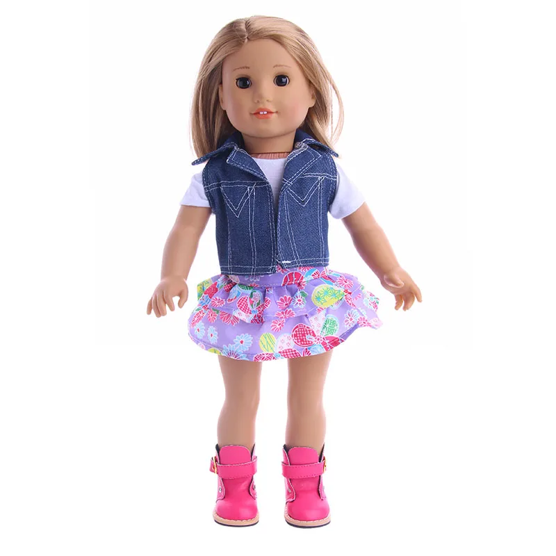 Doll Clothes 3 Pcs/Set for American 18 Inch Girl & 43 cm Born Baby Items Our Generation 38cm Nenuco Ropa y su Hermanita,Xmas