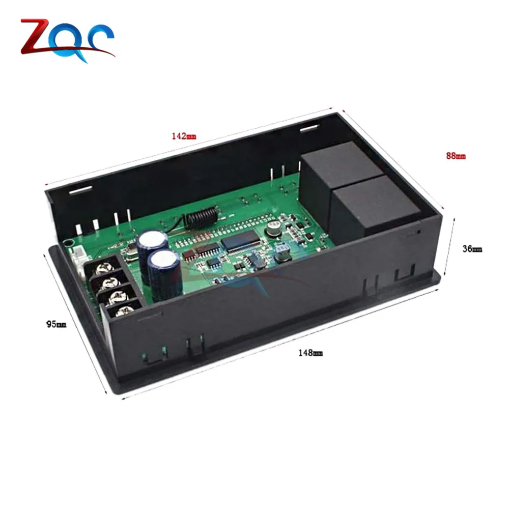 DC 10 -12V 24V 36V 48V 55V 60A PWM regulator prędkości silnika gubernator LCD cyfrowy wyświetlacz rozrządu odwracalne z pilotem