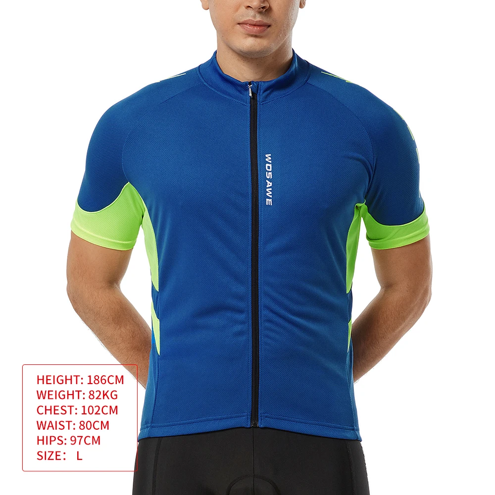 WOSAWE-Jersey de ciclismo para hombre, ropa de manga corta, transpirable, de secado rápido, para verano