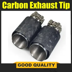 genuine 1 piece New hot sale 304 stainless steel Exhaust Muffler End Pipe For Universal Forged Carbon cola de escape