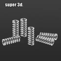 Alimentador de extrusora de accesorios para impresora 3D, 10 piezas, resorte fuerte para bricolaje Ultimaker mk8 i3 reprap, resorte niquelado de 1,2mm 20mm