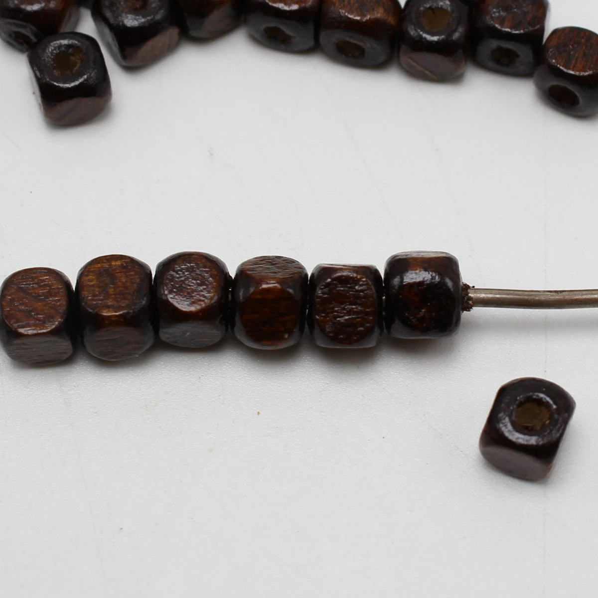 500 Brown 5mm Cube Wood Beads~Wooden wb12-1