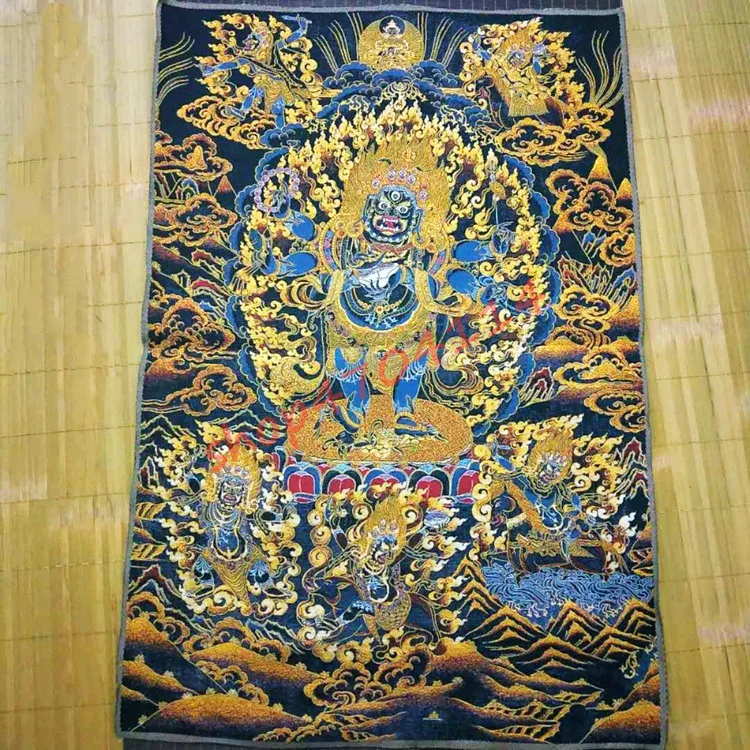 Silk embroidery Buddha Thangka, exquisite crafts, decorations, collections