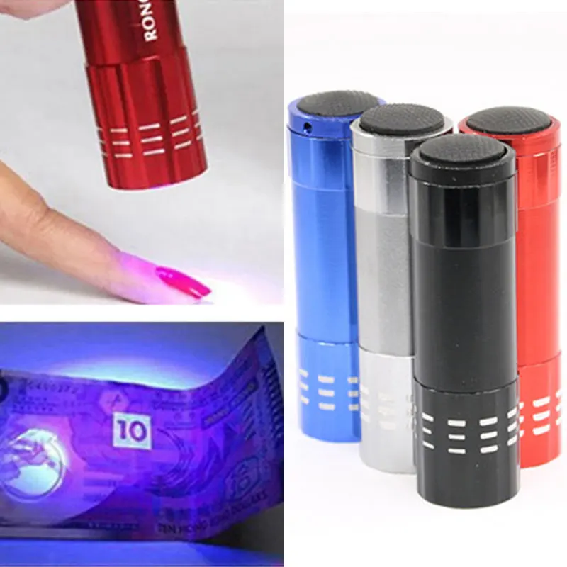 Mini 9 LED Nagel Trockner Lampe Für Nägel Lichter Taschenlampe UV Lampe Tragbare Nagel Gel Schnelle Trocknung Maniküre Werkzeug Gel nagellack Lampe