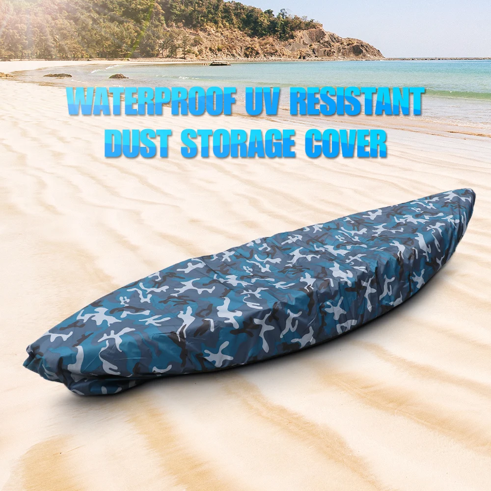 Kayak Storage Cover Universal Sport Waterproof Nylon Solar UV Resistant Dust Storage Cover Boat Canoe Dust Cover Shield