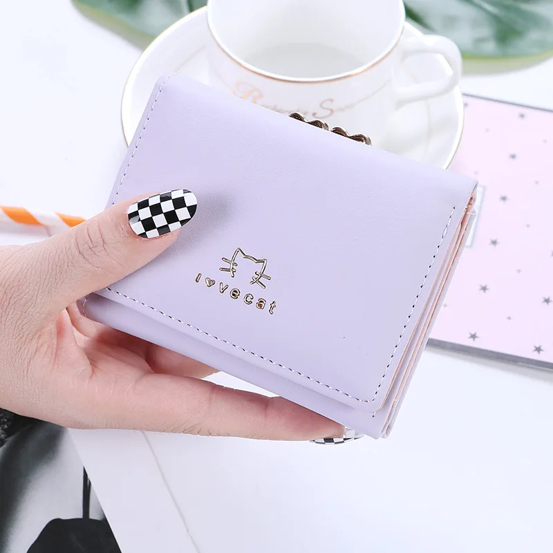 Ladies Simple Short Wallet Animal Shape Decoration Mini New Student Cartoon Coin Purse Fashion Card Case