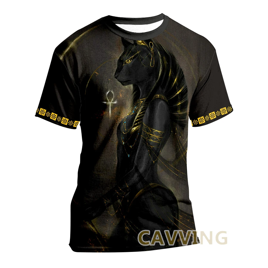 CAVVING 3D Printed God Eye of Egypt Pharaoh Anubis Ancient Egypt Casual T-shirts Harajuku Styles Tops Clothing for Men/women 01