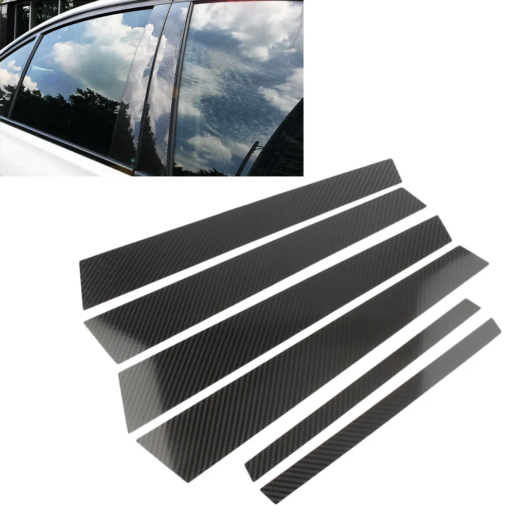 

For BMW 3 Series E46 Car Window B Pillars Moulding Protective Trim Cover 1998 1999 2000 2001 2002 2003 2004 Carbon Fiber