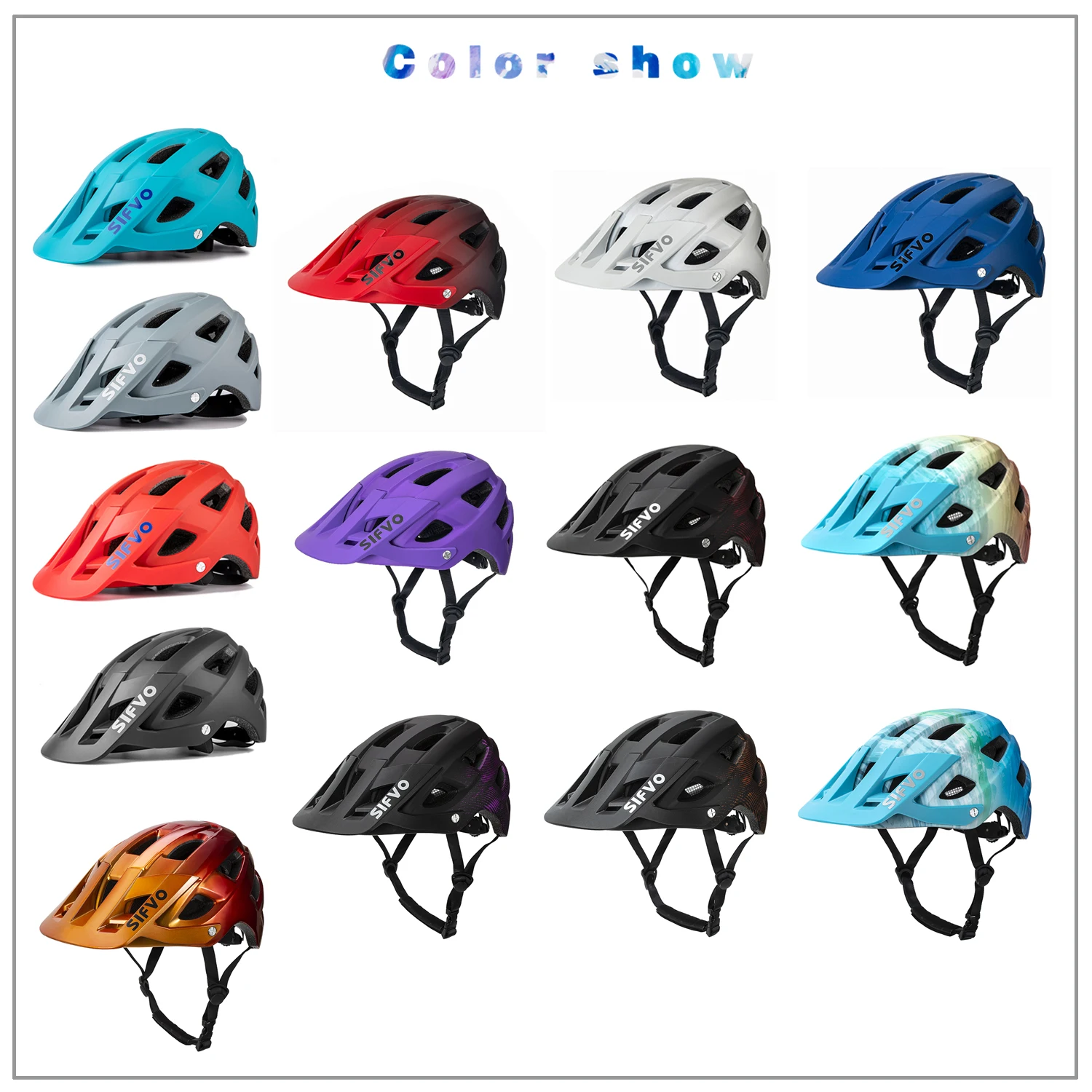 Sifvo New Style Off Road Downhill MTB Bicycle Helmet With Sun Visor Scooter Bike Helmets Cycle Safety Caps Fast Shipping