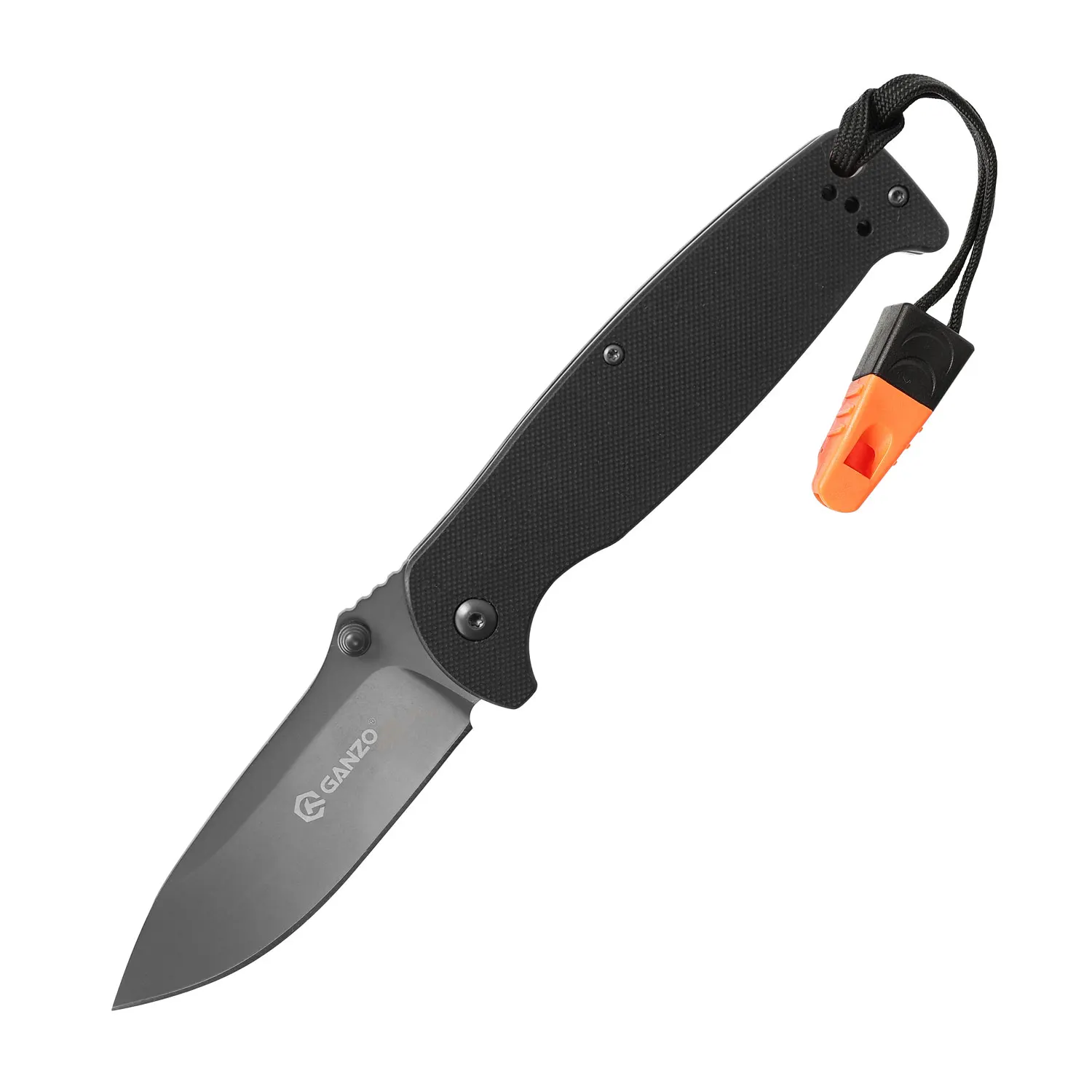 58-60HRC Ganzo G7413 440C G10 Handle with a whistle Folding knife Survival Camping tool Pocket Knife tactical edc outdoor tool