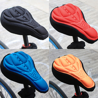 MTB Mountain Bike Cycling Thickened Extra Comfort Ultra Soft Silicone 3D Gel Pad Cushion Cover Bicycle Saddle Seat 4 Colors