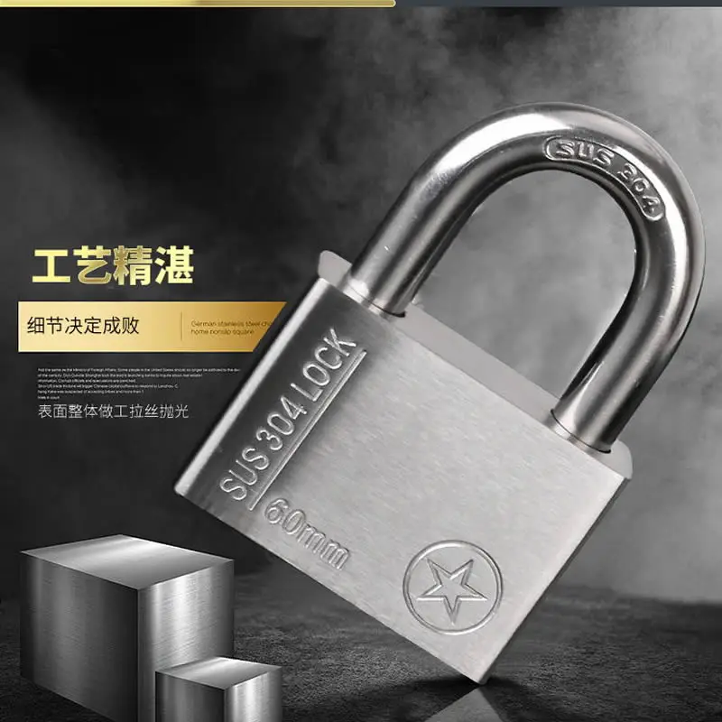 Factory outlets Stainless steel 304 outdoor padlock Waterproof  anti-rust  anti-theft  corrosion-resistant Ocean Ships  Outdoor