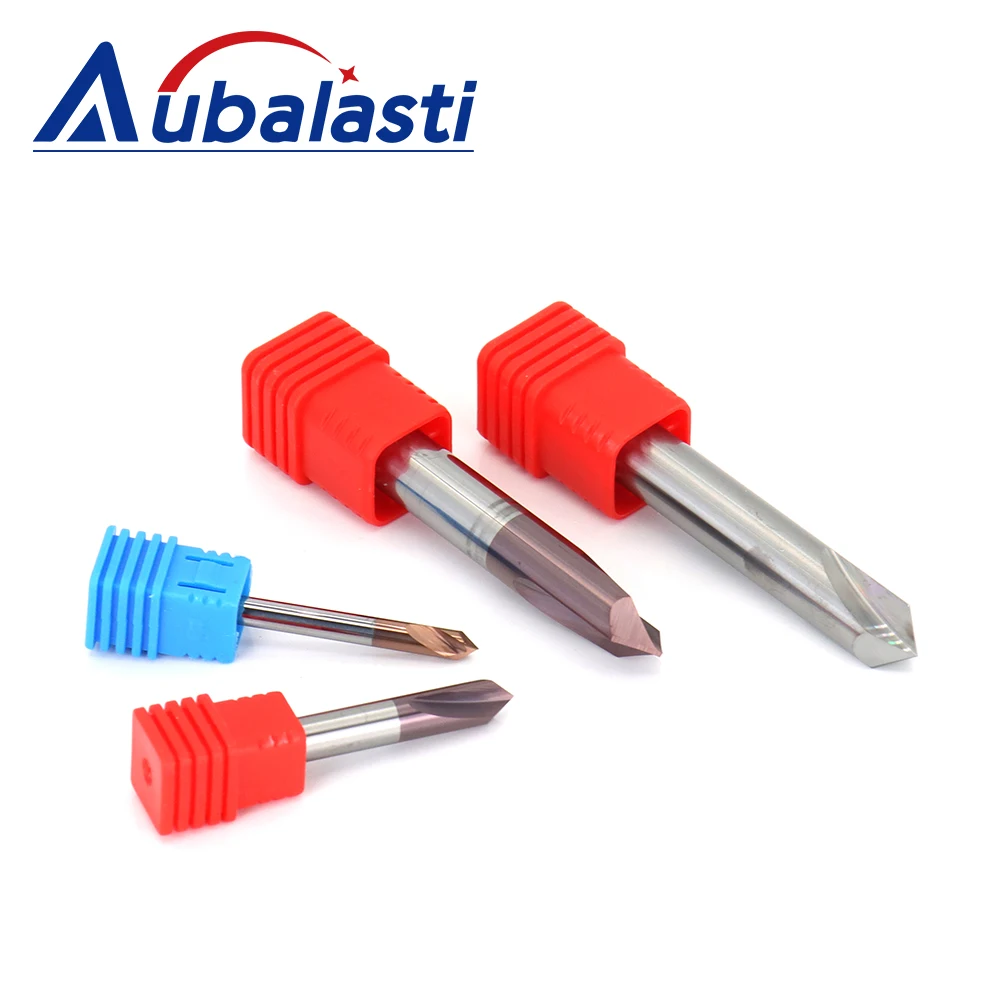 CNC Milling Cutter HRC55 Tungsten Carbide Tool Straight Groove Chamfering Tungsten Steel Router Bits For Engraver Machine