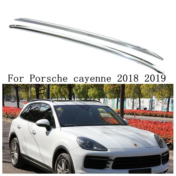 Aluminum alloy Car Roof Rails Rack Carrier Bars Silve/Black Fits For Porsche cayenne 2018 2019 2020