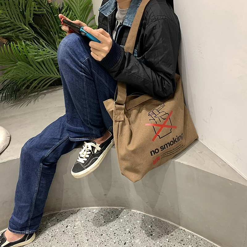 Messenger Canvas Bag Men Tide Brand Shoulder Bags High Capacity Casual Tote Unisex Crossbody Bag High Quality Handbag