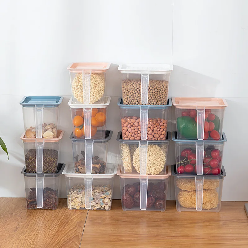 

BPA Free Kitchen Transparent Storage Box Grains Beans Storage Sealed Organizer Food Container Refrigerator Storage Boxes