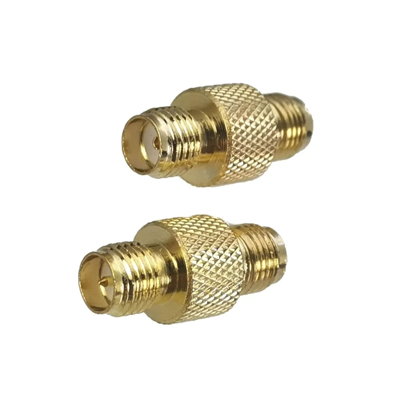 1pcs Connector Adapter SMA RP-SMA naar SMA RPSMA Stekker & Vrouwelijke Jack Rechte RF Coaxiale Converter Nieuwe Messing FJP-820