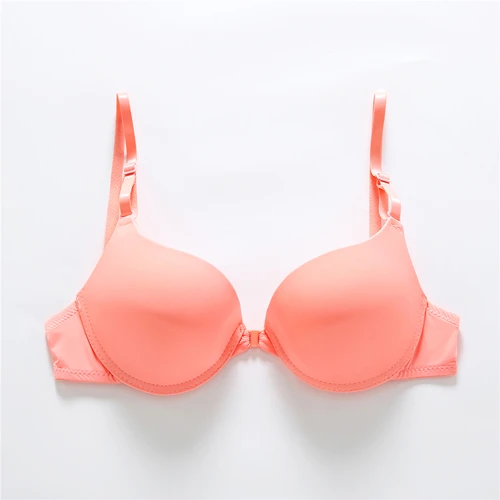 Imagen 2 del producto Lencería con botones frontales para mujer, sujetador de realce en la espalda, sujetador de talla grande, Top con cable, sujetador Sexy sin espalda, ropa íntima cómoda