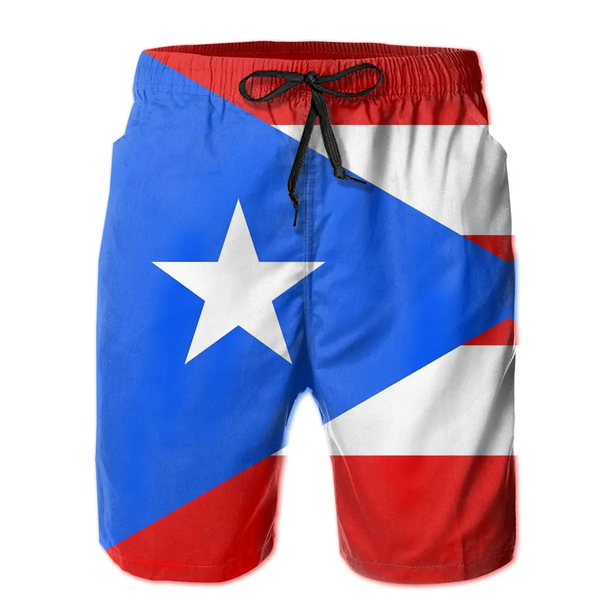 Causal Breathable Quick Dry Humor Graphic R333 Loose Puerto Rico Male Shorts