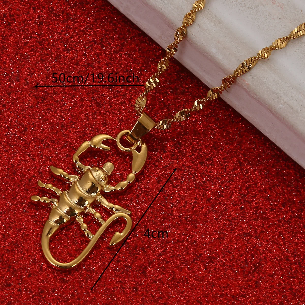 Gold Color Scorpion Pendant Necklace Zodiac Constellation Astrology Trendy Chain Jewelry