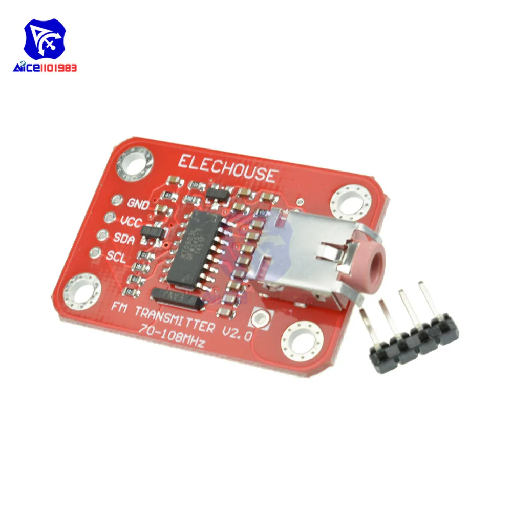 diymore 70 -108MHz FM Radio Transmitter Module V2.0 for Arduino TTL MIC VCC SDA SCL I2C Interface