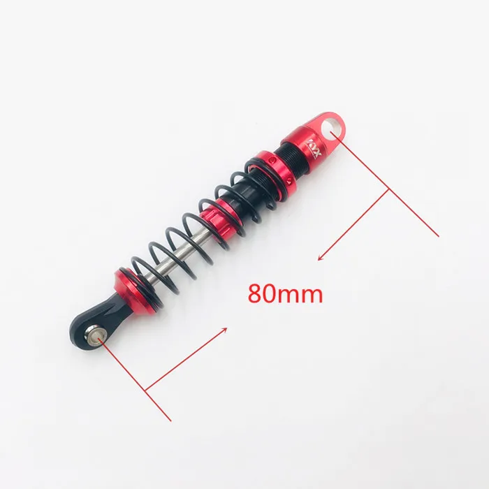 KYX Racing 80mm Red Metal Shock Absorber for 1/10 RC Crawler Car (2pcs)