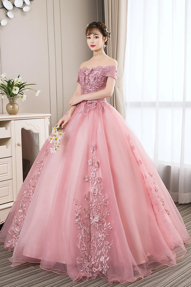 Vestidos de quinceañera 2023, Vestidos de lujo con encaje bordado para fiesta de graduación, vestido Vintage de tul con hombros descubiertos para quinceañera