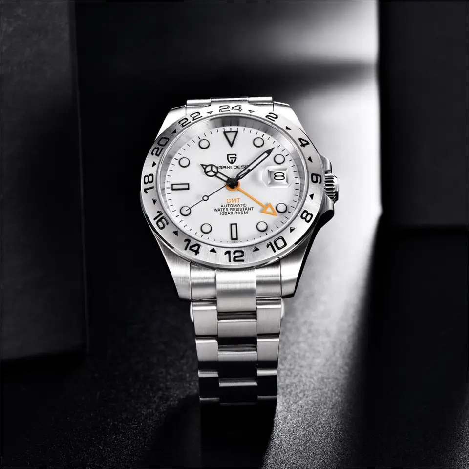 Pagani Design GMT Mechanical Watch 42mm Sapphire Steel