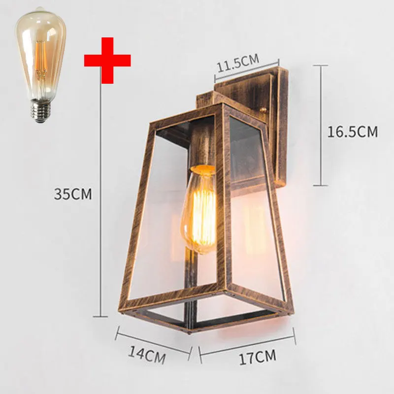 Imagem -06 - American Nordic Creative Industrial Wall Lamp Retro Sconce Ferro para Restaurante Bar Corredor Varanda ao ar Livre Led Pared Loft E27