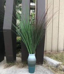 100cm Artificial Plastic Long Reed Grass Handle Green Onion Grass Plants Christmas Foxtail Tree Wedding Garden Home Decor Props