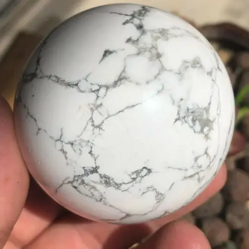 

50mm-Natural Rare white turquoise The energy ball Reiki healing