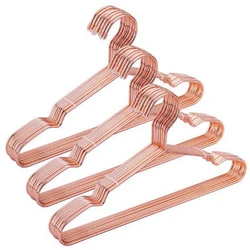 Hangerlink 32cm Children Rose Gold Metal Clothes Shirts Hanger with Notches, Cute Small Strong Coats Hanger for Kids(20 pcs/Lot)