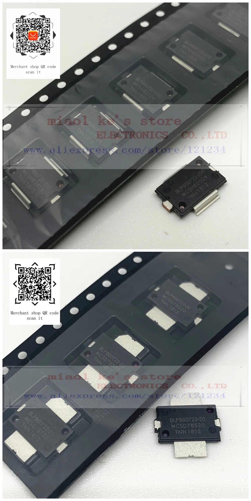 100%New original: BLP9G0722-20G BLP9G0722-20 - RF MOSFET LDMOS 28V-65V 19dB 400MHz-2.7GHz SOT1482-1