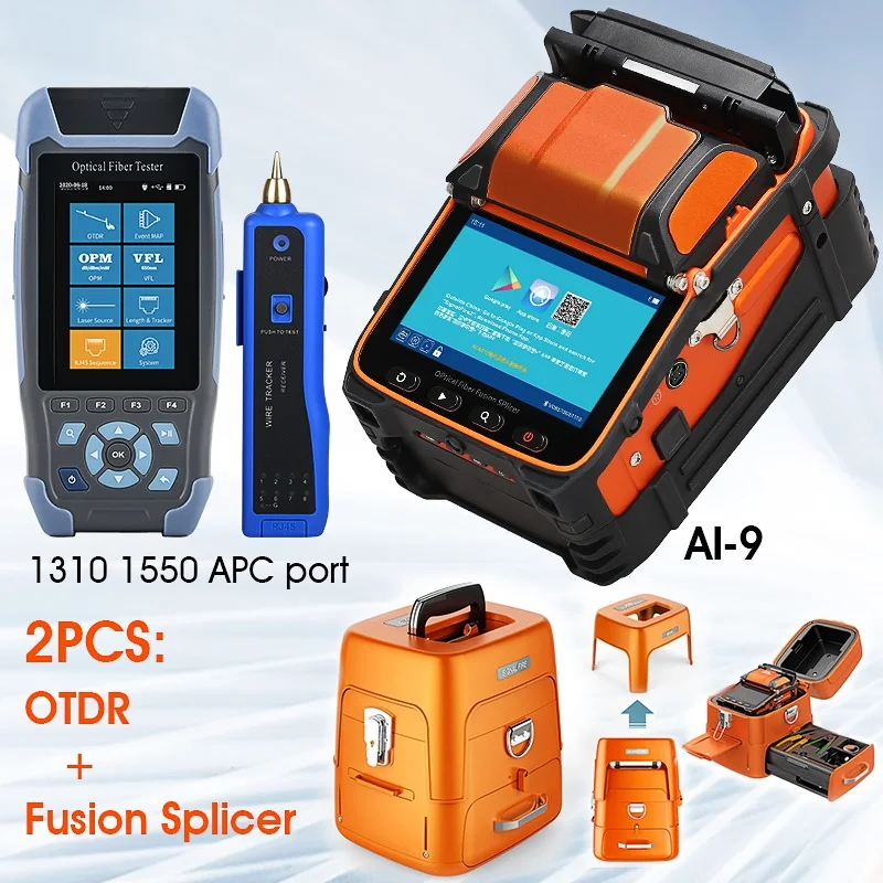 

Free Shipping Signal Fire AI9 Fusion Splicer Fiber Optic OTDR with OPM VFL OLS Function